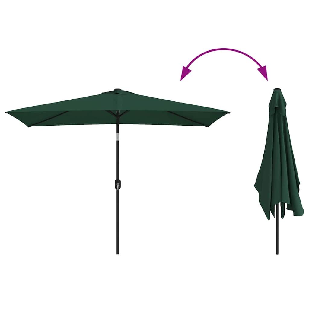 parasol 200x300 cm rektangulær grøn - Image 6