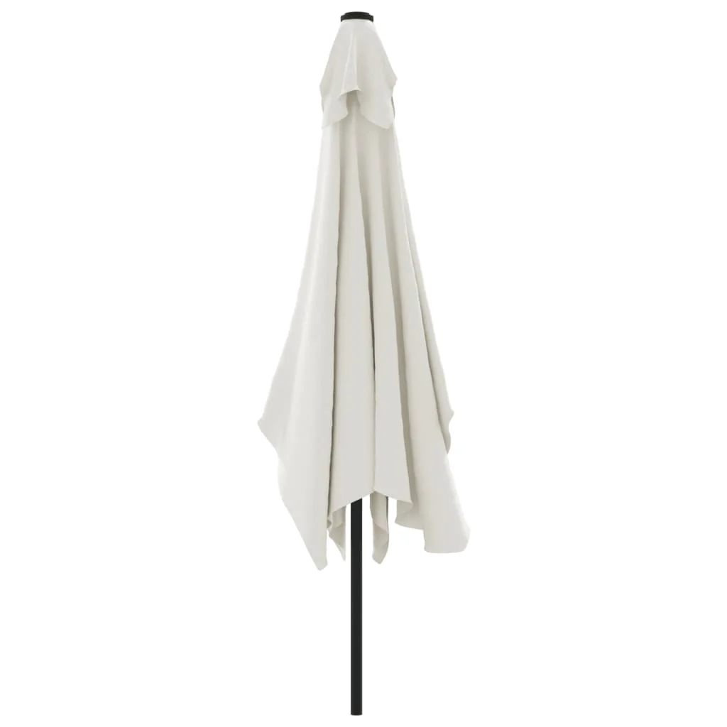 parasol 200x300 cm rektangulær sandhvid - Image 4
