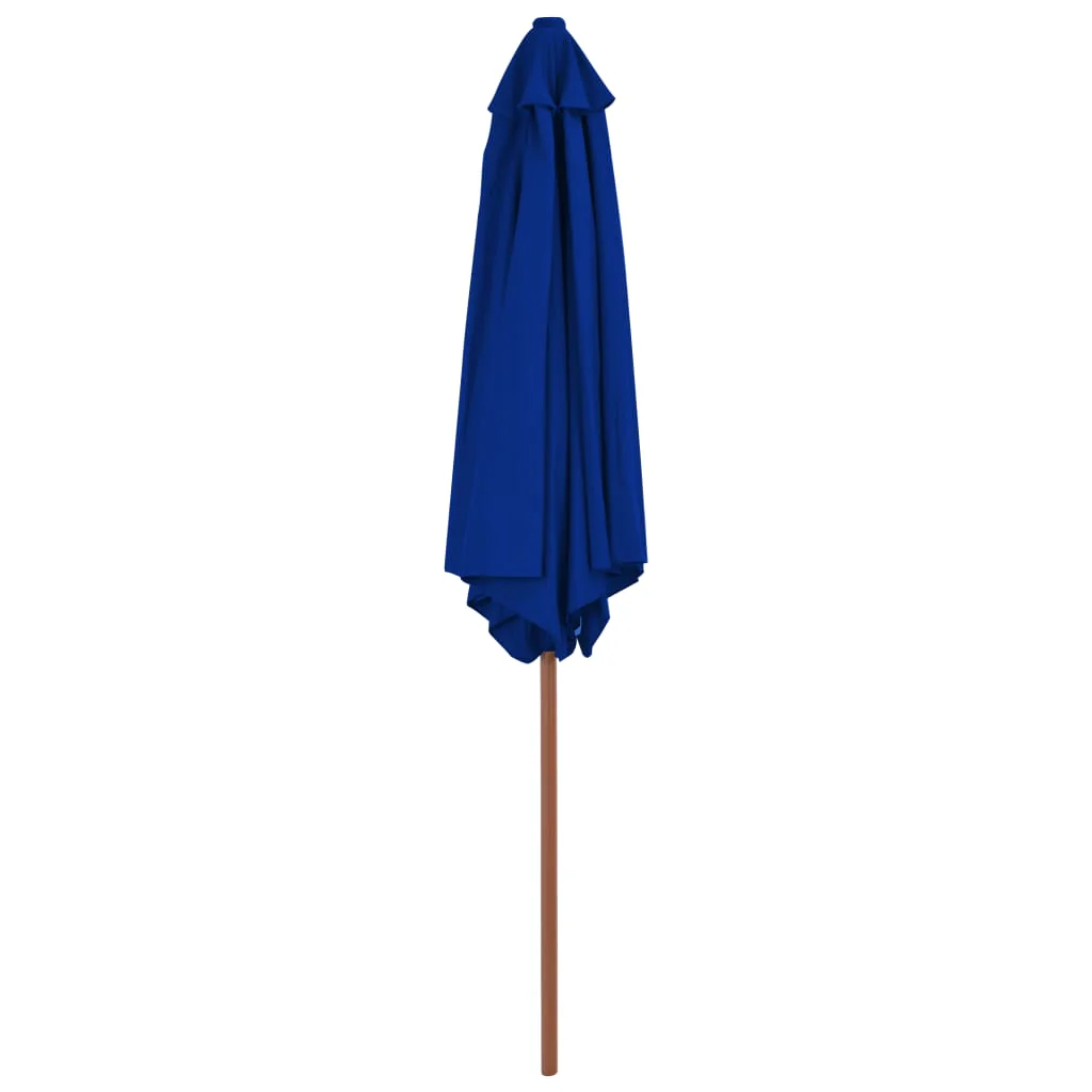 parasol 270 cm træstang blå - Image 3