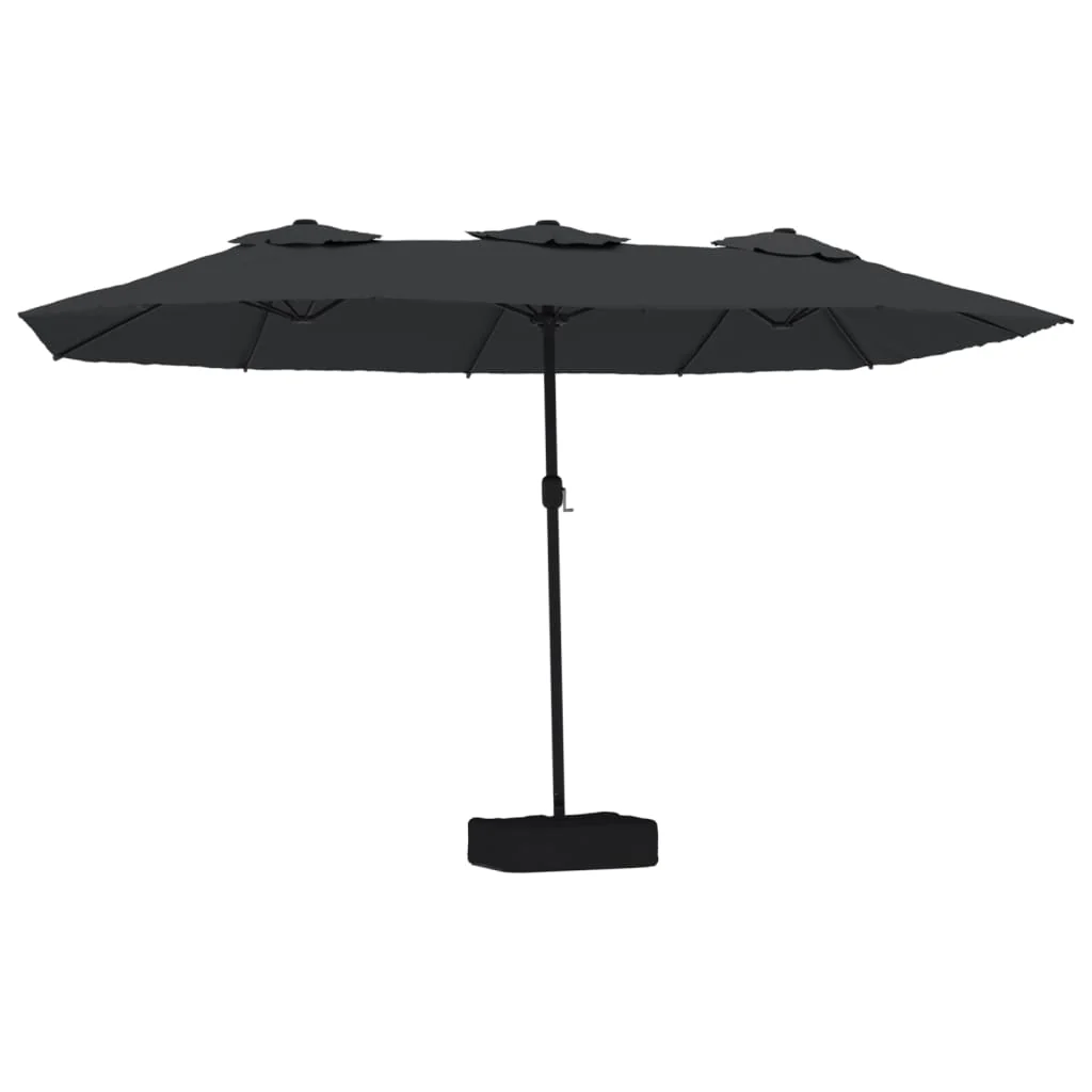 parasol m. dobbelt parasoldug 449x265 cm sort - Image 2
