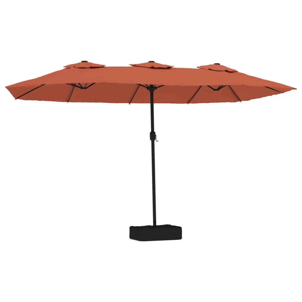 parasol m. dobbelt parasoldug 449x265 cm terrakotta - Image 2