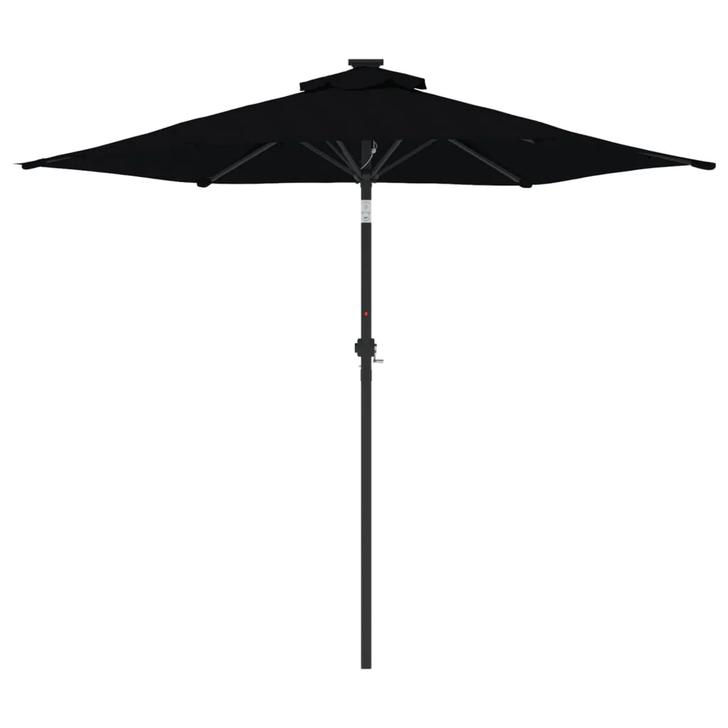 parasol med stålstang 225x225x212 cm sort - Image 4