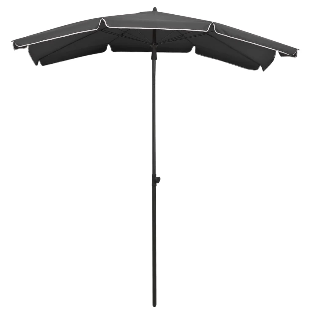 parasol med stang 200x130 cm antracitgrå - Image 2
