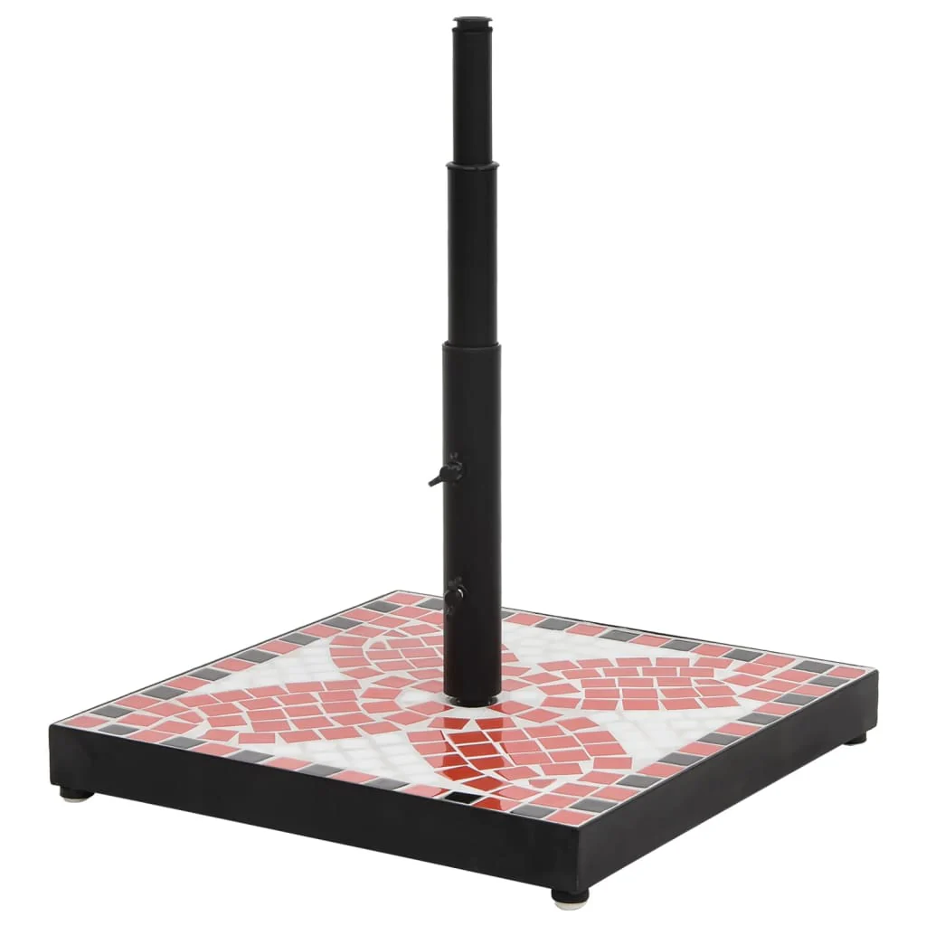parasolfod 12 kg firkantet terrakotta og hvid - Image 2
