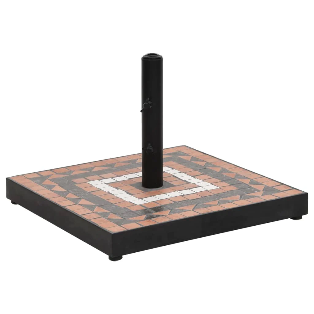 parasolfod 12 kg firkantet terrakotta og hvid