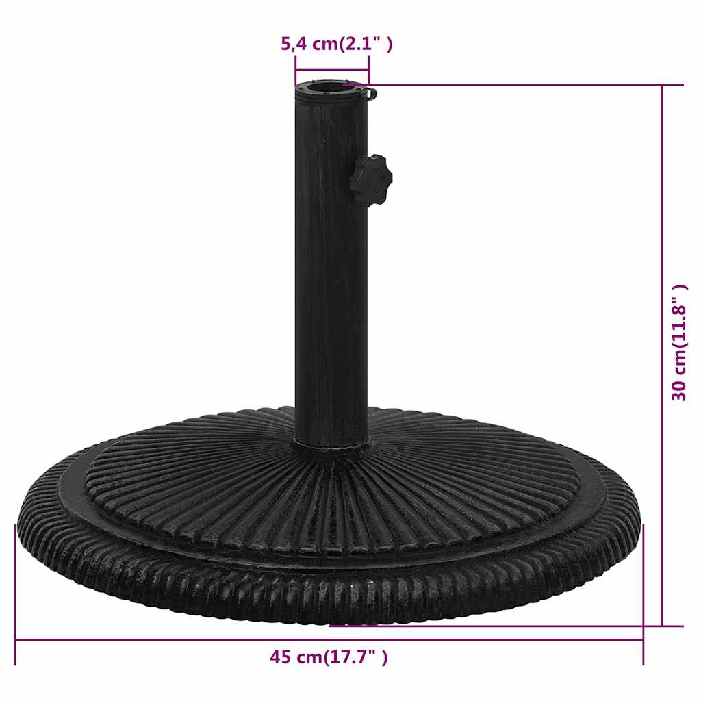 parasolfod 45x45x30 cm støbejern sort - Image 8