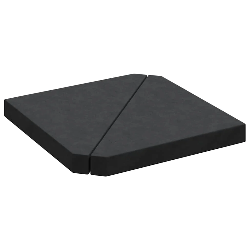 parasolvægtplader 2 stk. granit 14 kg trekantet sort - Image 2