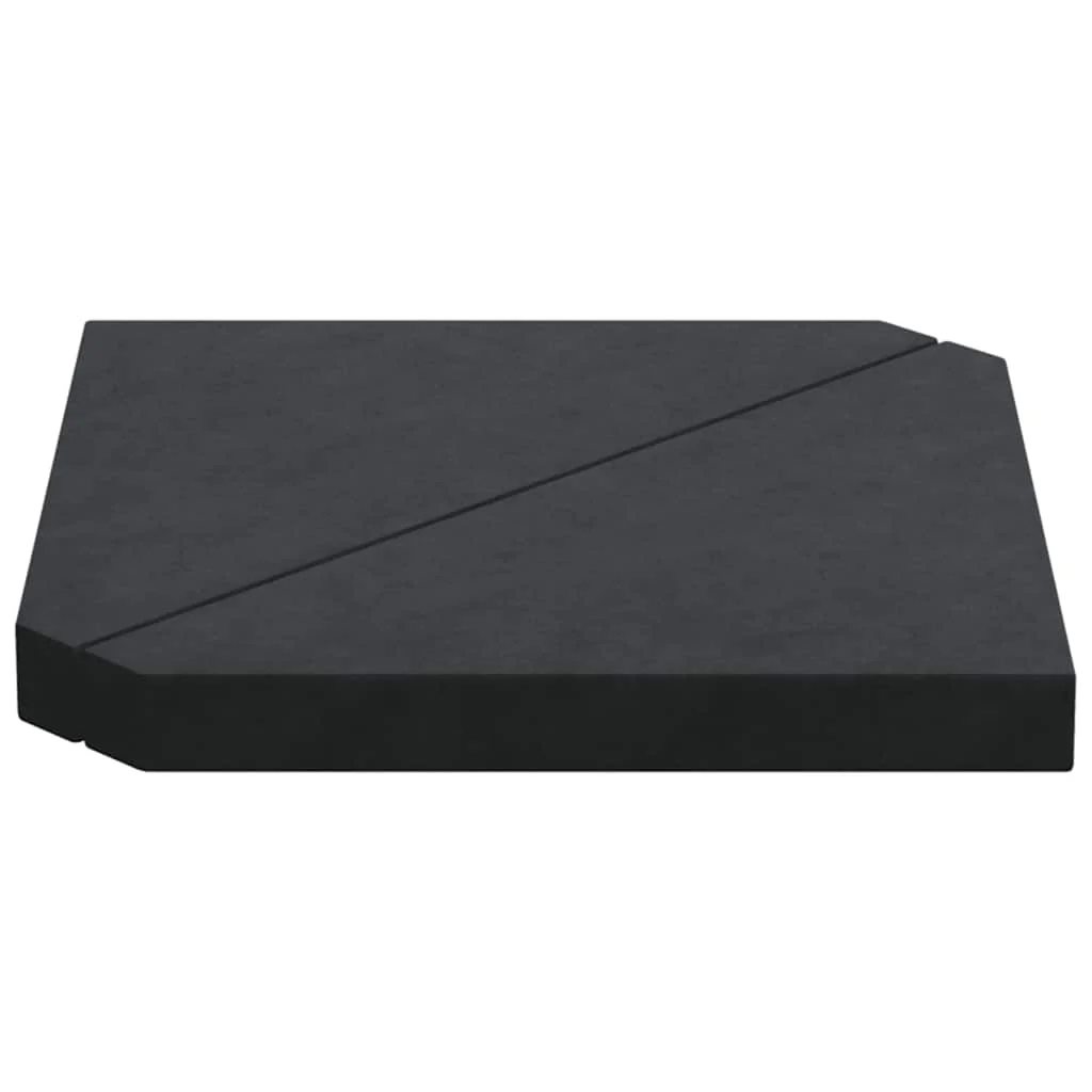parasolvægtplader 2 stk. granit 14 kg trekantet sort - Image 5