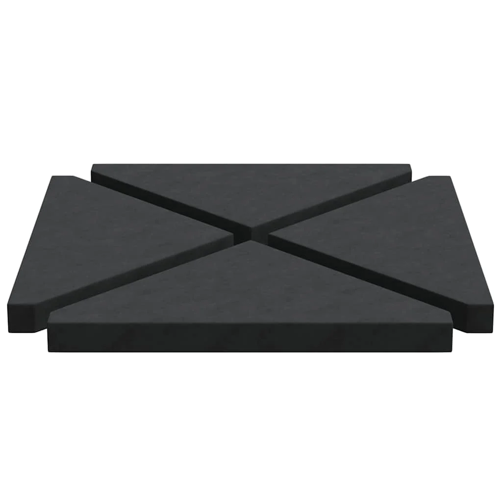 parasolvægtplader 4 stk. granit 14 kg trekantet sort - Image 5