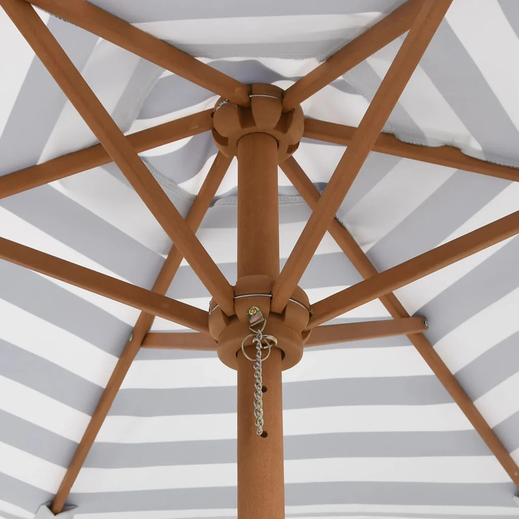 picnicbord til 4 børn m. parasol rundt massivt grantræ - Image 8