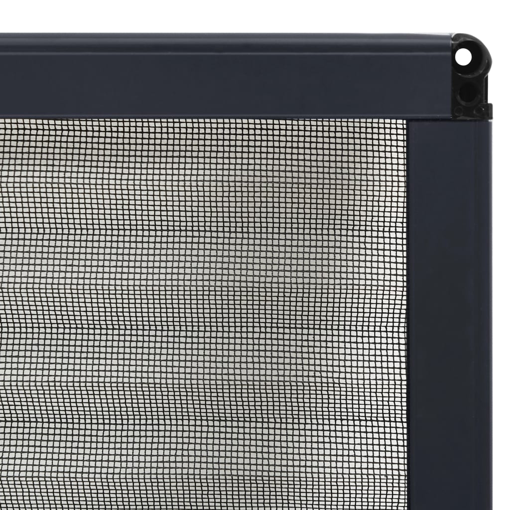 plisseret insektnet til vinduer 80x120 cm aluminium antracitgrå - Image 6