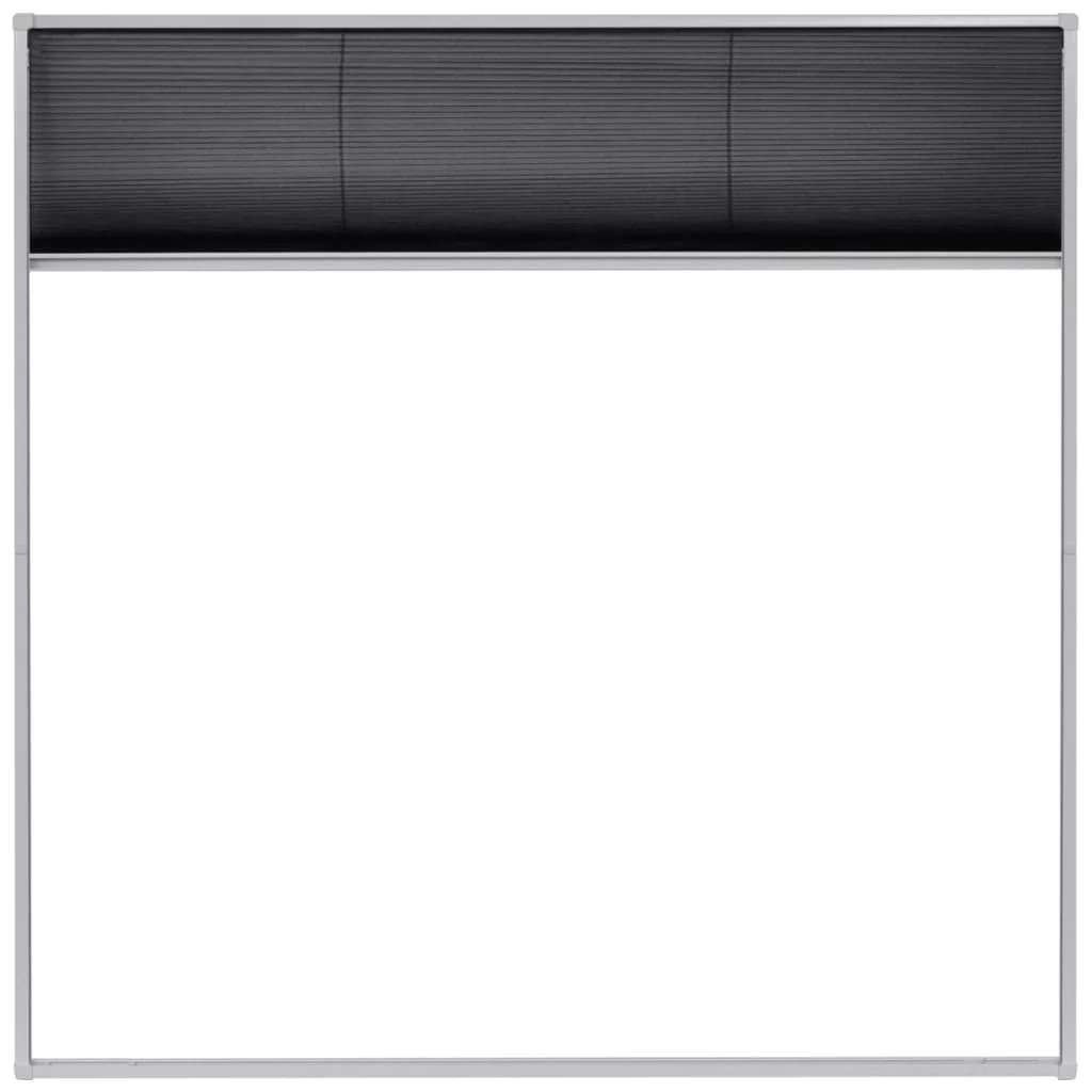 plisseret insektnet til vinduer aluminium 120 x 120 cm - Image 3