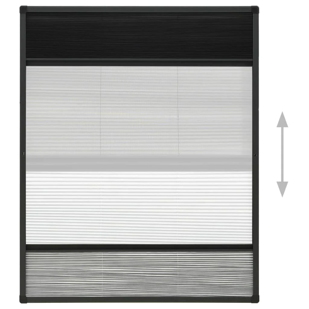 plisseret insektnet til vinduer aluminium 60x80 cm med skygge - Image 4