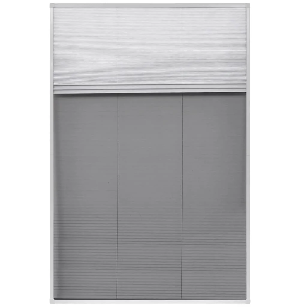 plisseret insektnet til vinduer aluminium 80 x 120 cm med afskygning - Image 3
