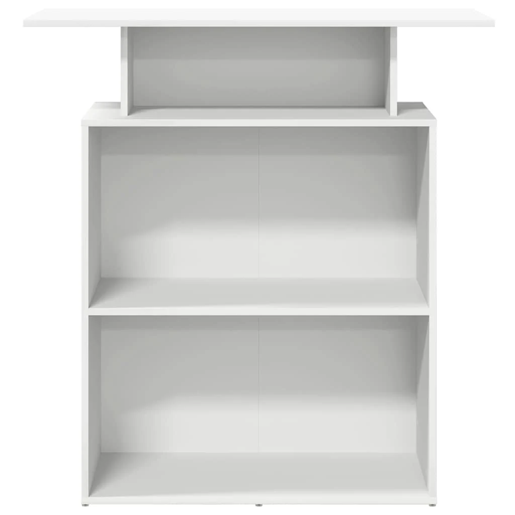 receptionsdisk hvid 100x40x104 cm konstrueret træ - Image 5