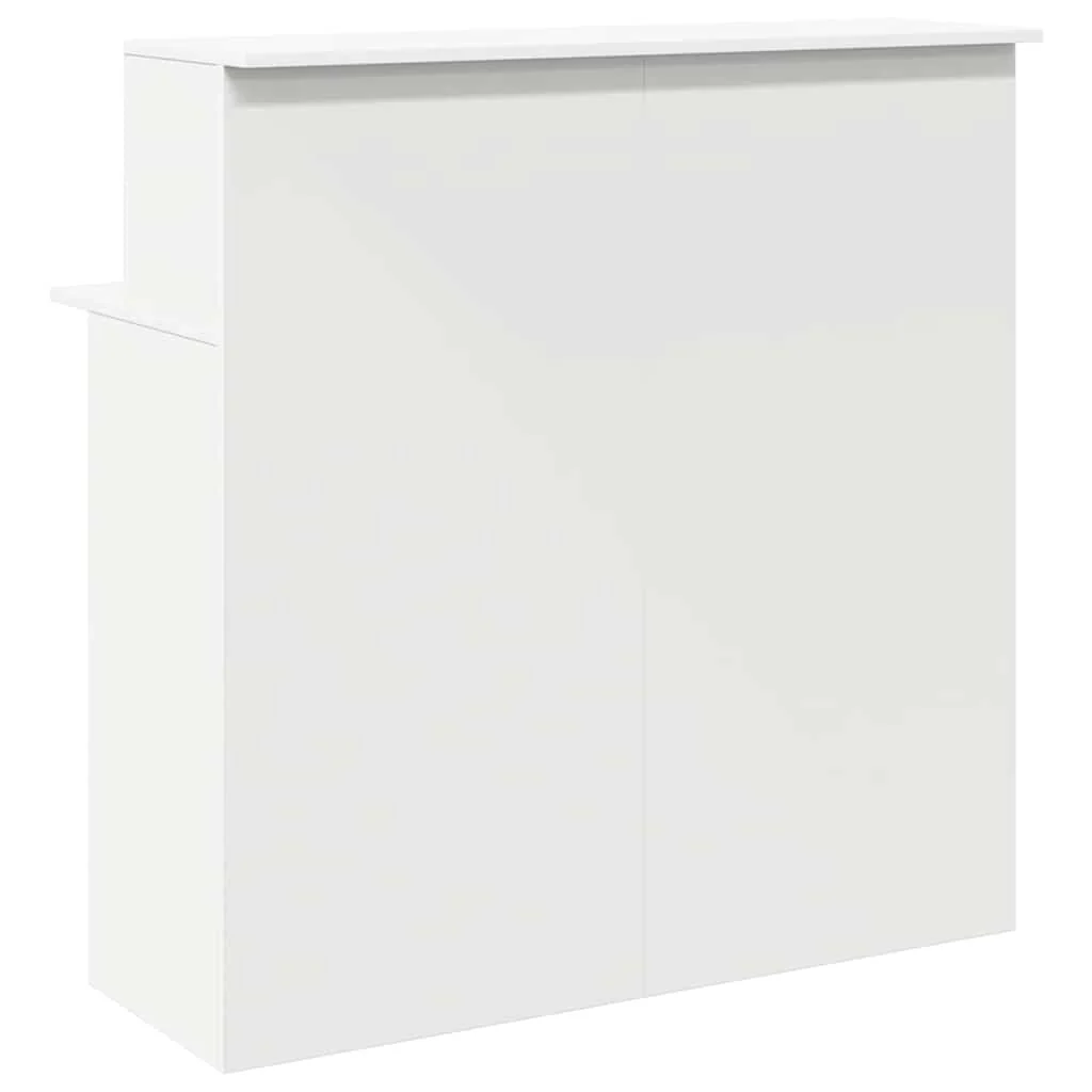 receptionsdisk hvid 100x50x103,5 cm konstrueret træ - Image 7