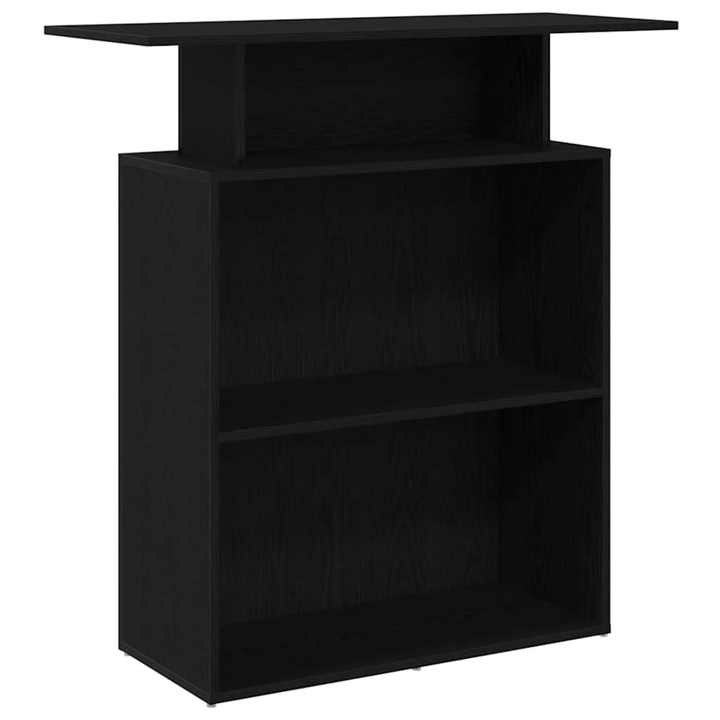receptionsdisk sort 100x40x104 cm konstrueret træ - Image 2