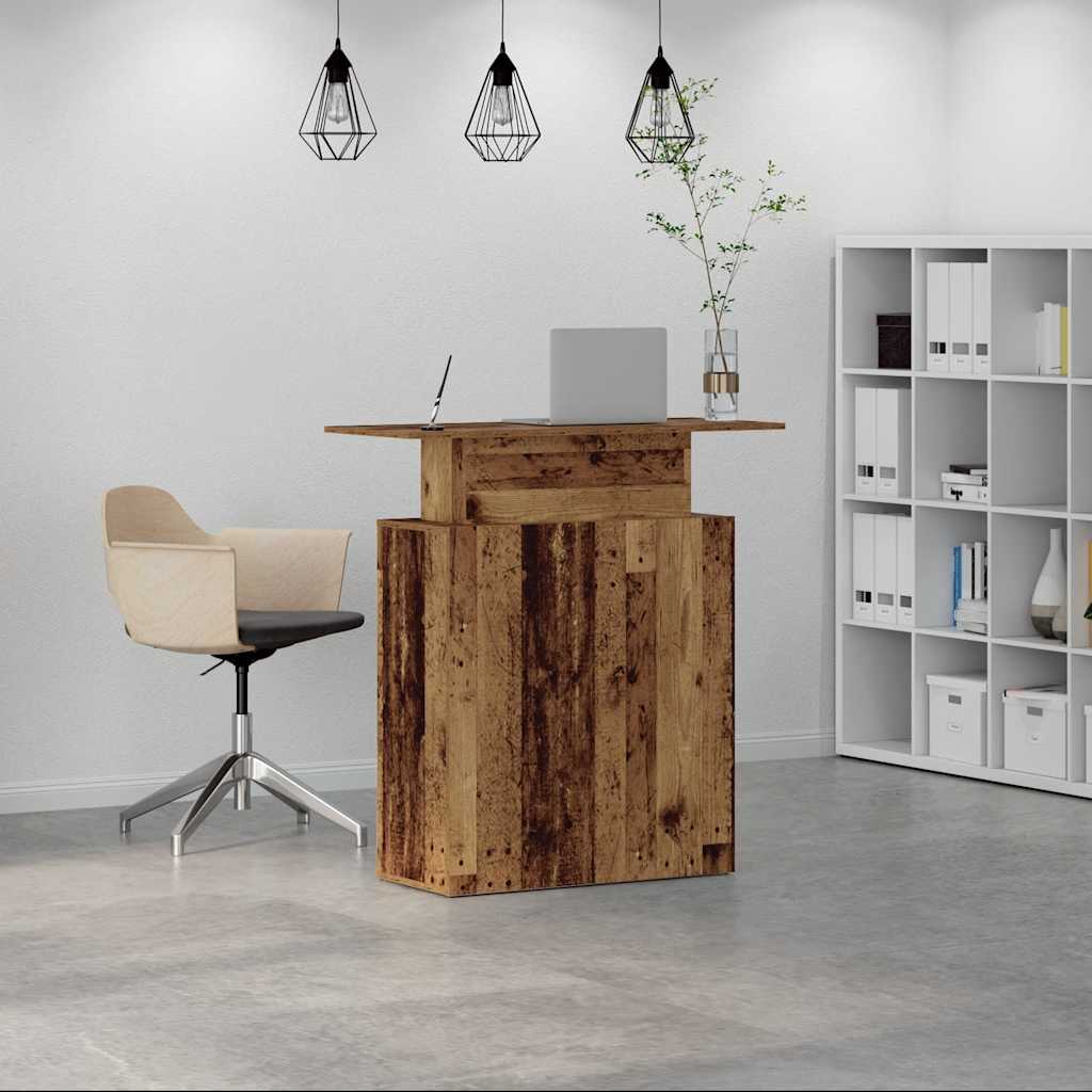 receptionsskranke 100x40x104 cm konstrueret træ antikt træ - Image 3