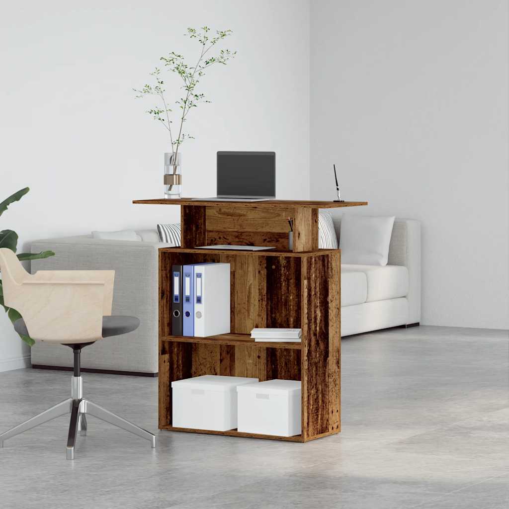 receptionsskranke 100x40x104 cm konstrueret træ antikt træ - Image 4