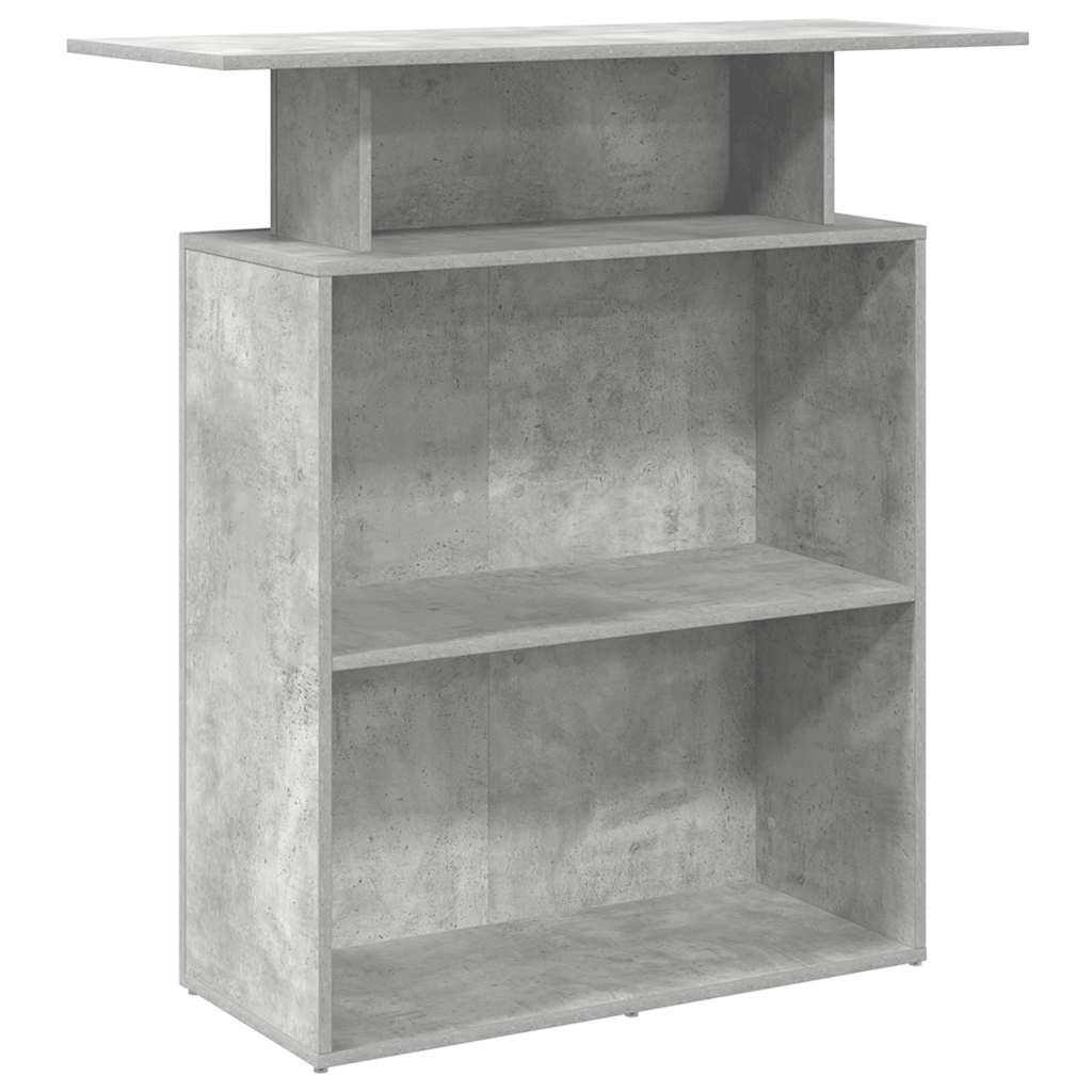 receptionsskranke 100x40x104 cm konstrueret træ beton grå - Image 2