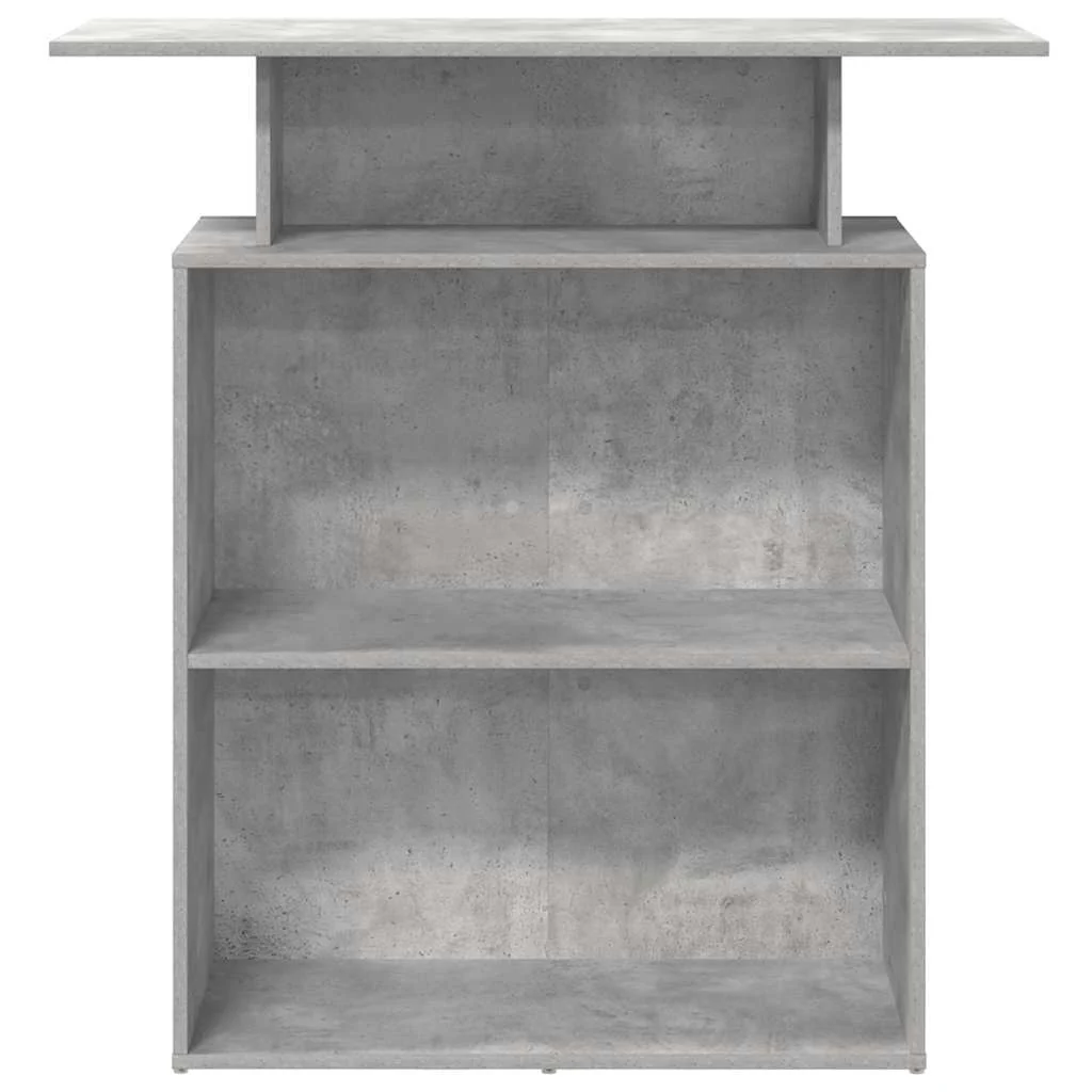 receptionsskranke 100x40x104 cm konstrueret træ beton grå - Image 5