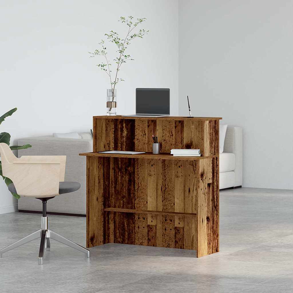 receptionsskranke antikt træ 100x50x103,5 cm konstrueret træ - Image 4