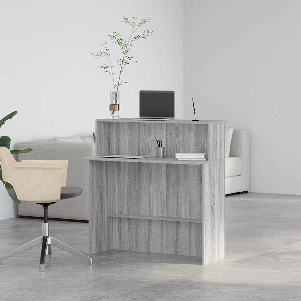 receptionsskranke grå sonoma 100x50x103,5 cm konstrueret træ - Image 4