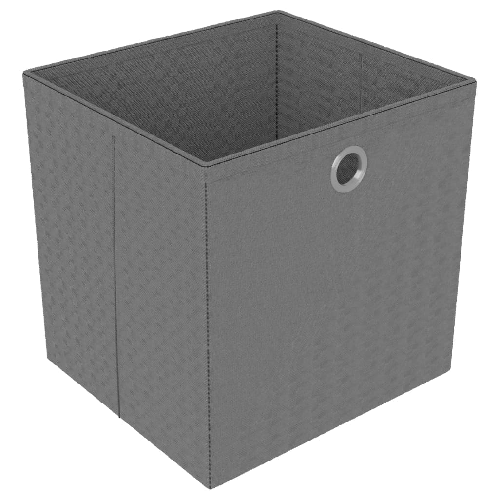 reol med 9 rum og kasser 103x30x107,5 cm stof sort - Image 7