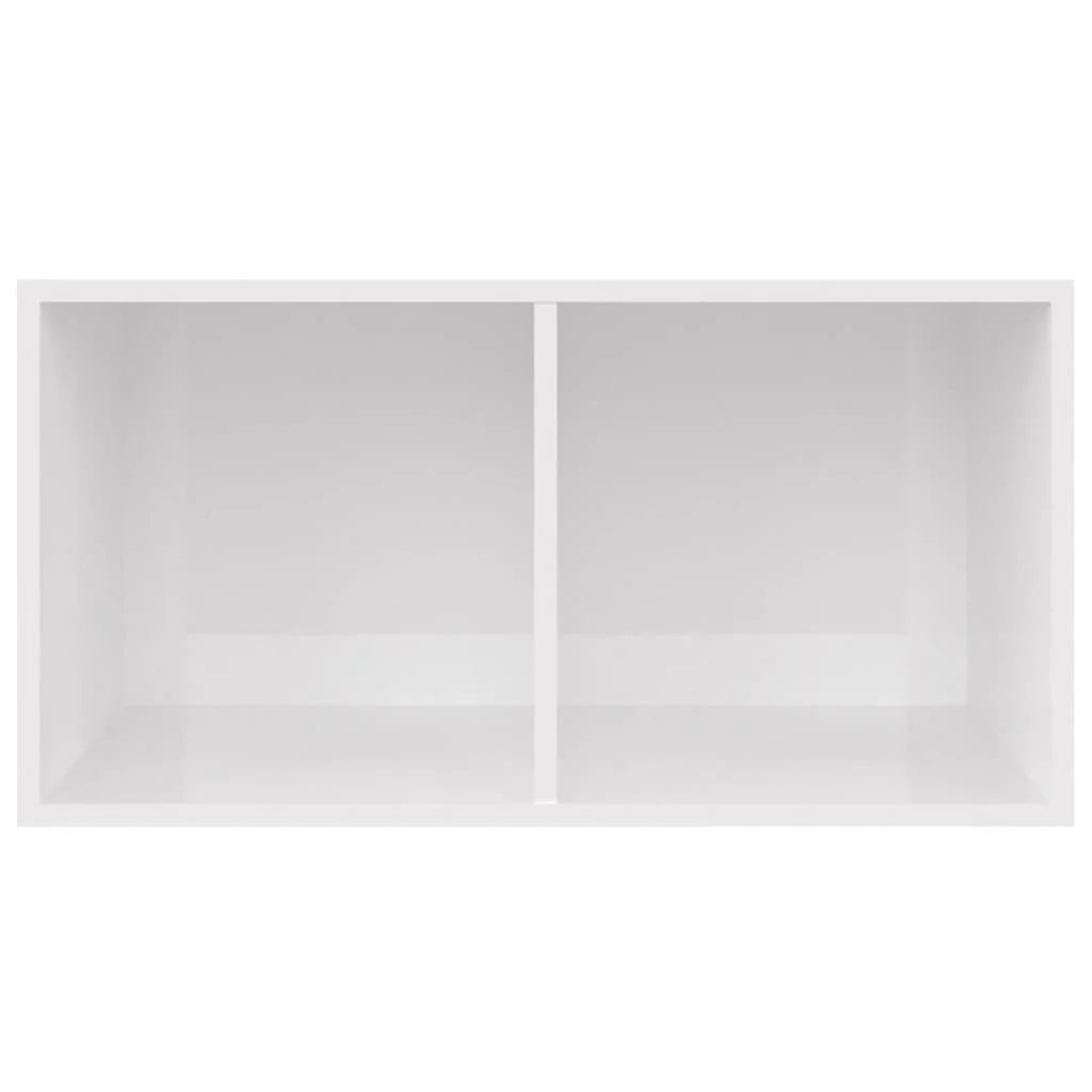 reol til lp'er 71x34x36 cm konstrueret træ hvid højglans - Image 3