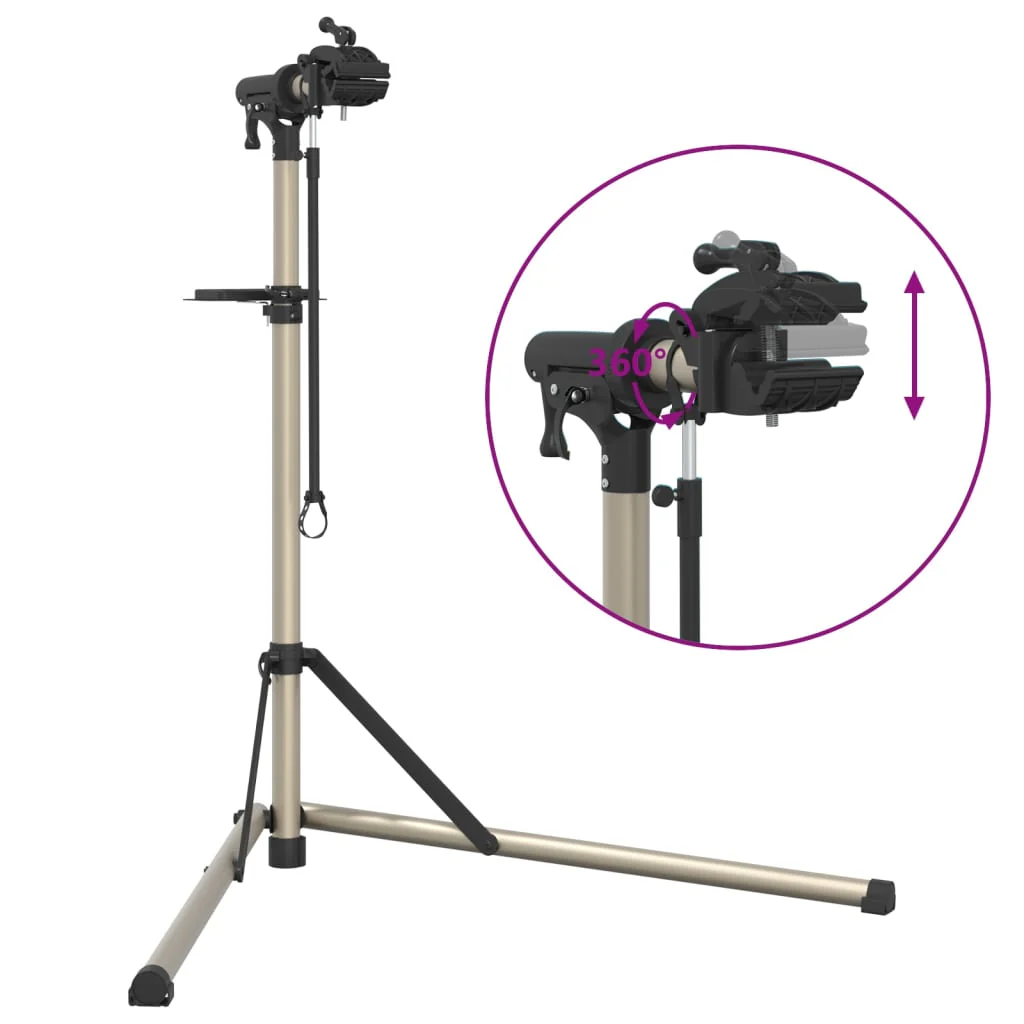 reparationsstativ til cykler 102-160 cm foldbart aluminium - Image 8