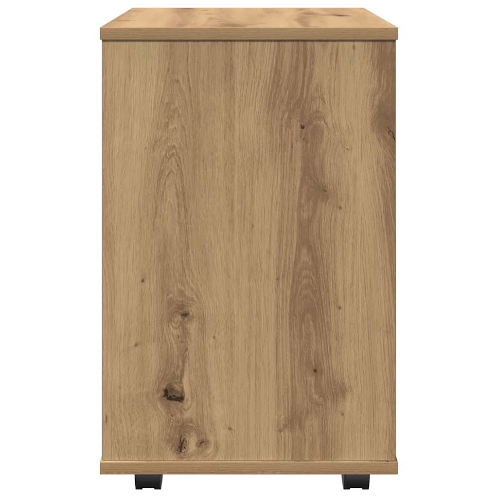 rullebord 46x36x59 cm konstrueret træ kunsteg - Image 6