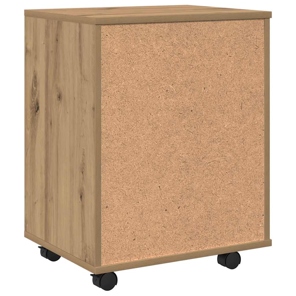 rullebord 46x36x59 cm konstrueret træ kunsteg - Image 7