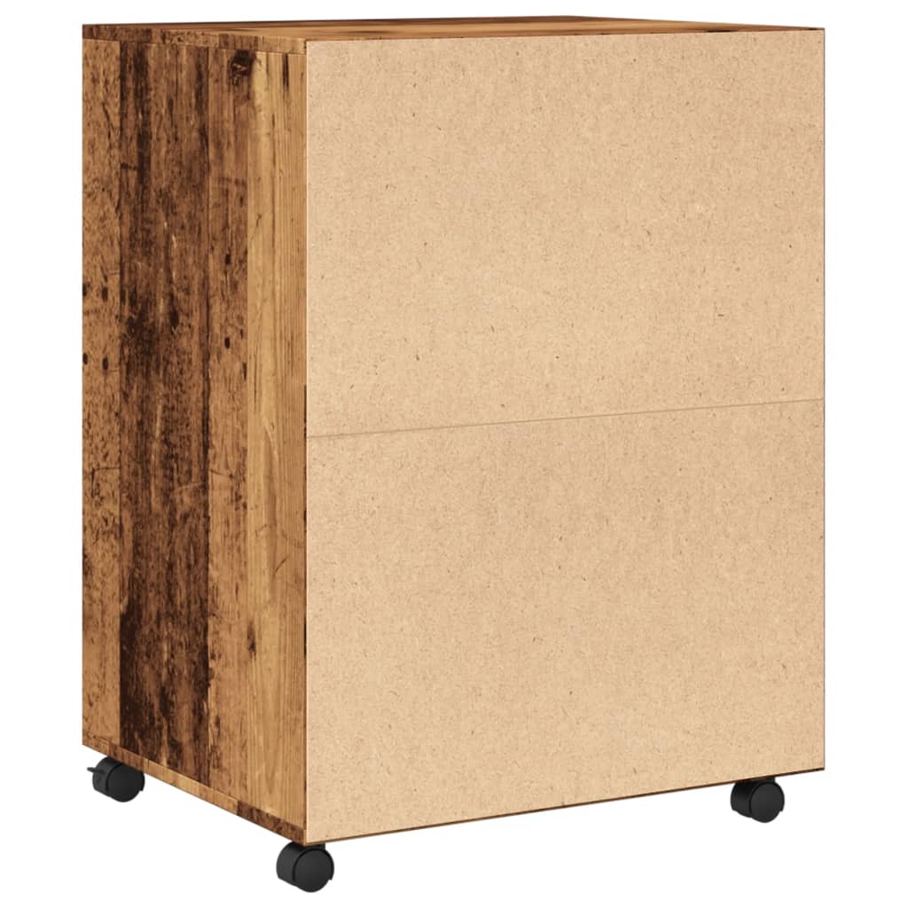 rullebord 60x48x81 cm konstrueret træ gammelt trælook - Image 6