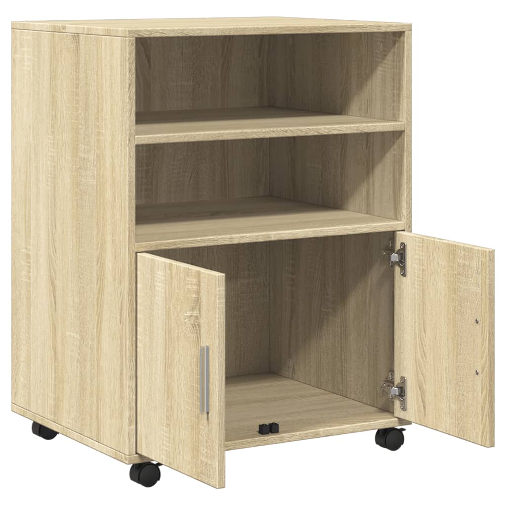 rullebord 60x48x81 cm konstrueret træ sonoma-eg - Image 7