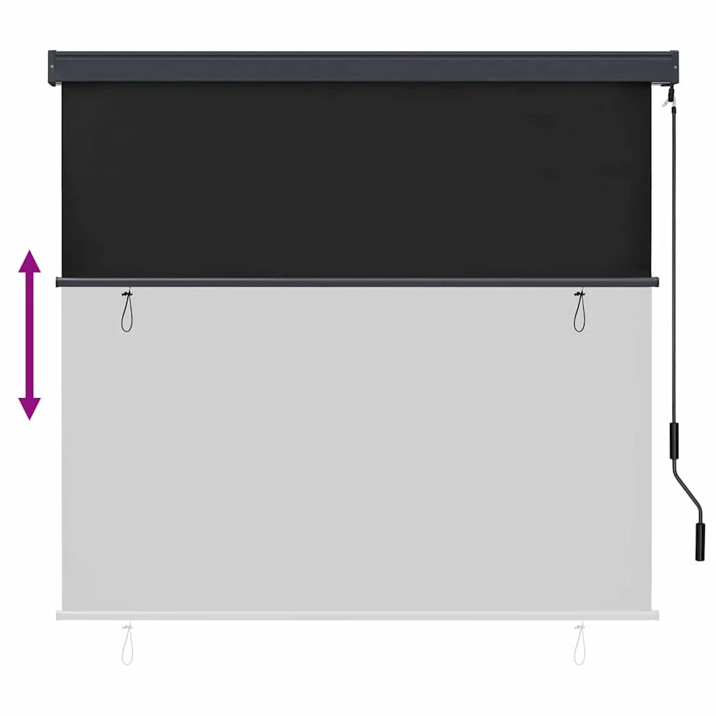Rullegardin Stribet Antracit 180 x 250 cm Stof og Aluminium - Image 7