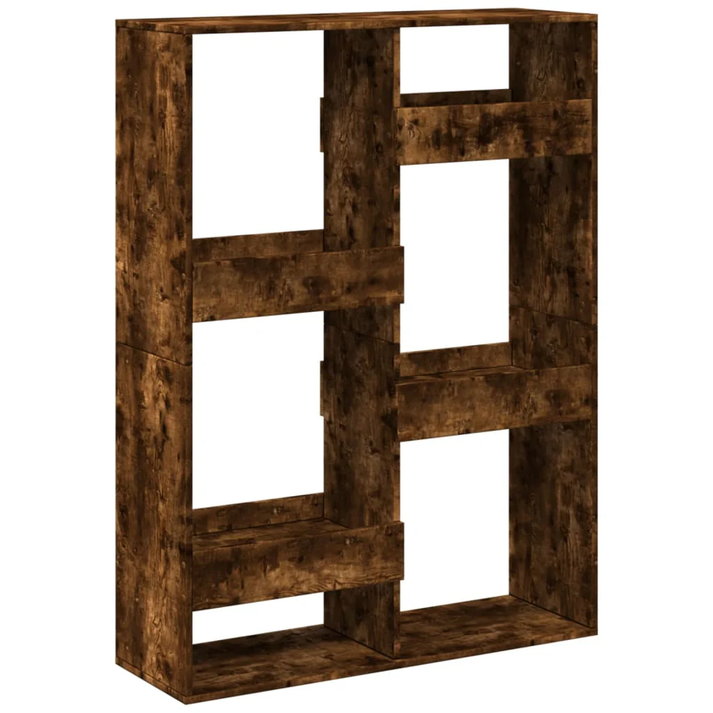 rumdeler 100x33x135 cm konstrueret træ røget egetræsfarve - Image 2