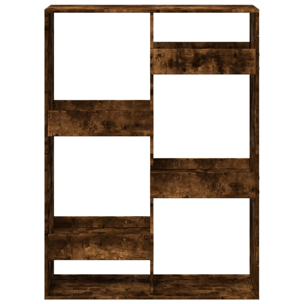 rumdeler 100x33x135 cm konstrueret træ røget egetræsfarve - Image 4