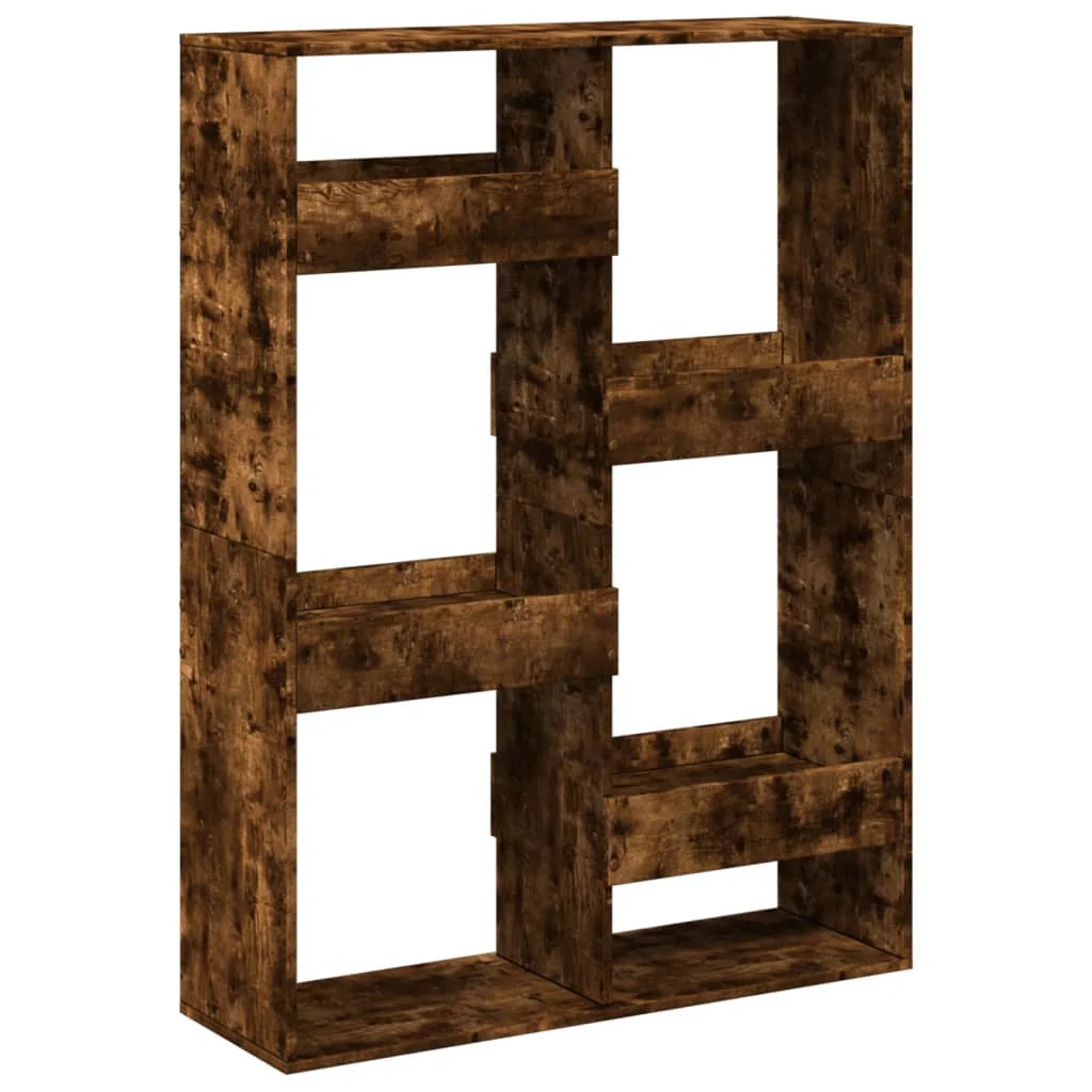 rumdeler 100x33x135 cm konstrueret træ røget egetræsfarve - Image 6