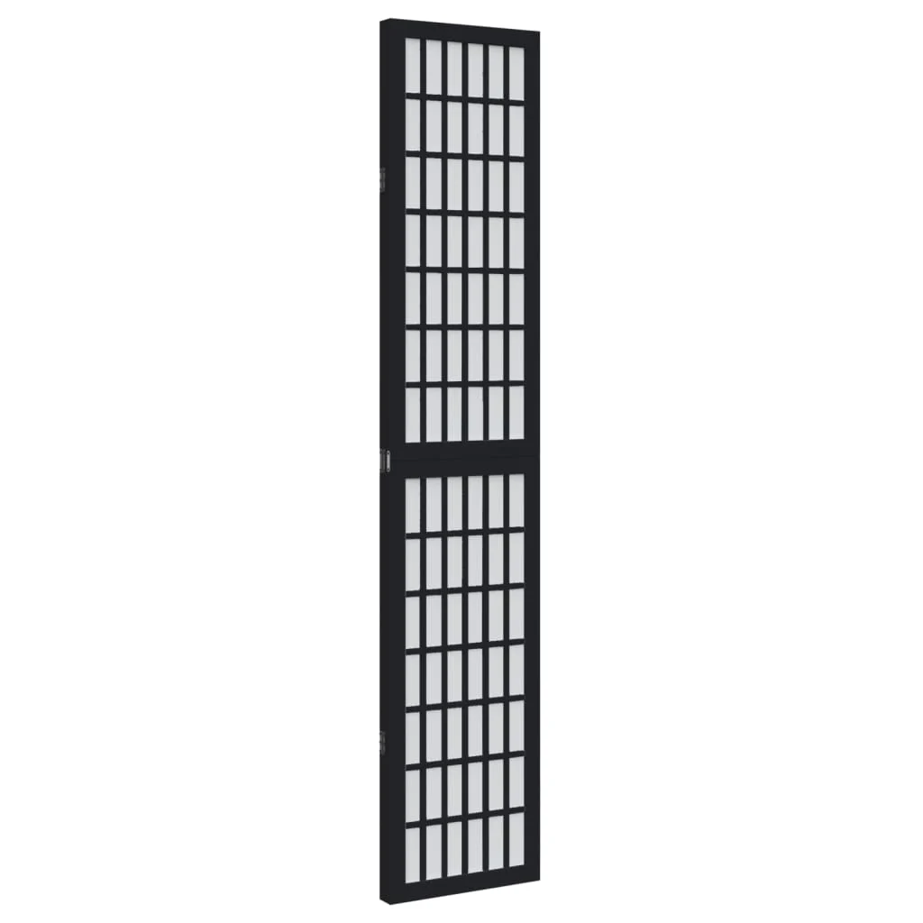 rumdeler 3 paneler massivt kejsertræ sort - Image 5