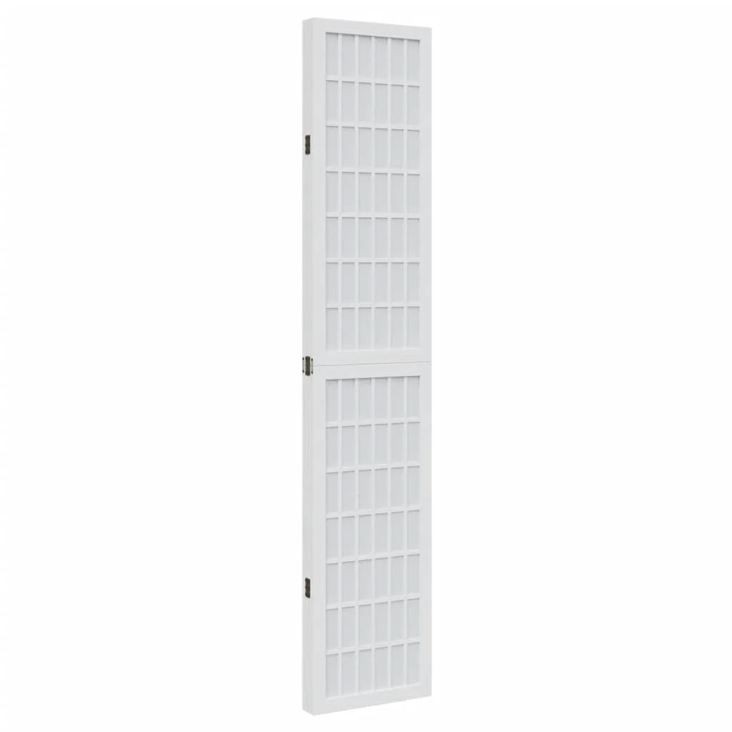 rumdeler 4 paneler massivt kejsertræ hvid - Image 5