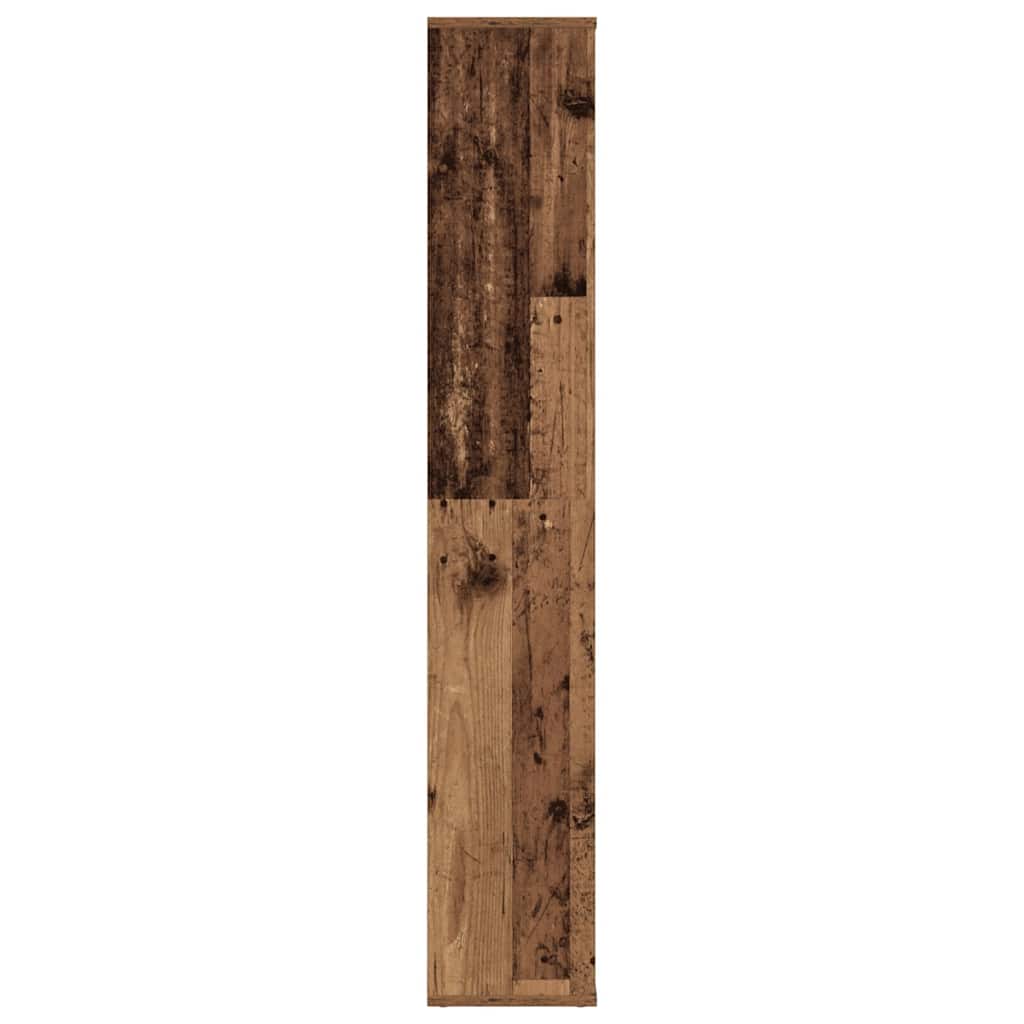 rumdeler/bogreol 100x24x140 cm konstrueret træ gammelt træ - Image 6