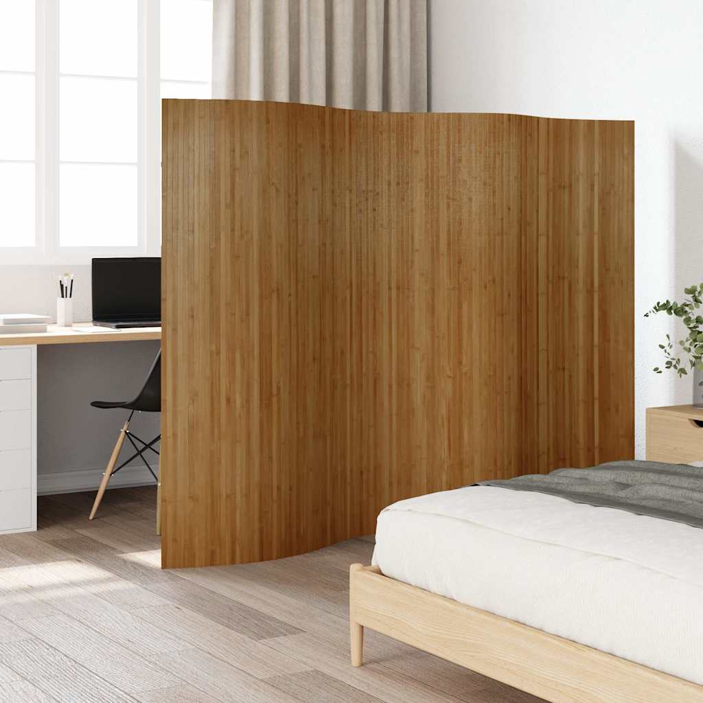 rumdeler bredde 250 cm højde 165 cm bambus brun