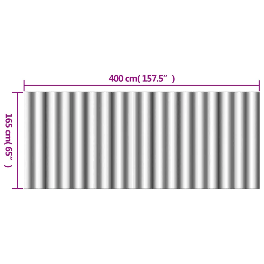 rumdeler bredde 400 cm højde 165 cm bambus grå - Image 8