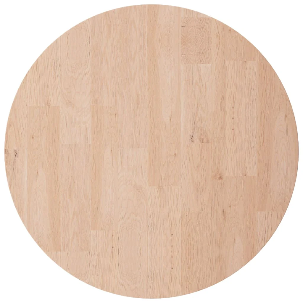 rund bordplade Ø30x4 cm ubehandlet massivt egetræ - Image 2