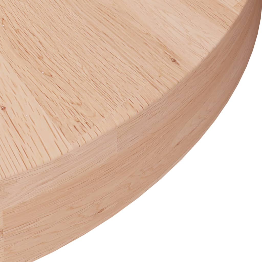 rund bordplade Ø30x4 cm ubehandlet massivt egetræ - Image 3