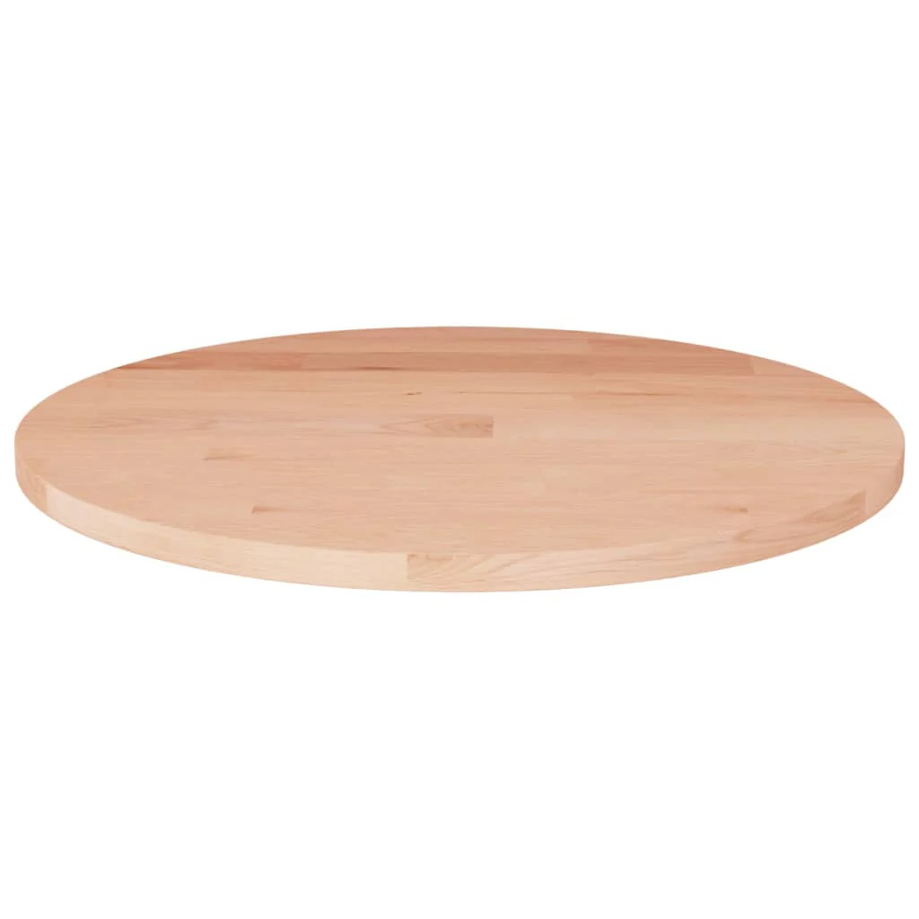 rund bordplade Ø50x1,5 cm ubehandlet massivt egetræ