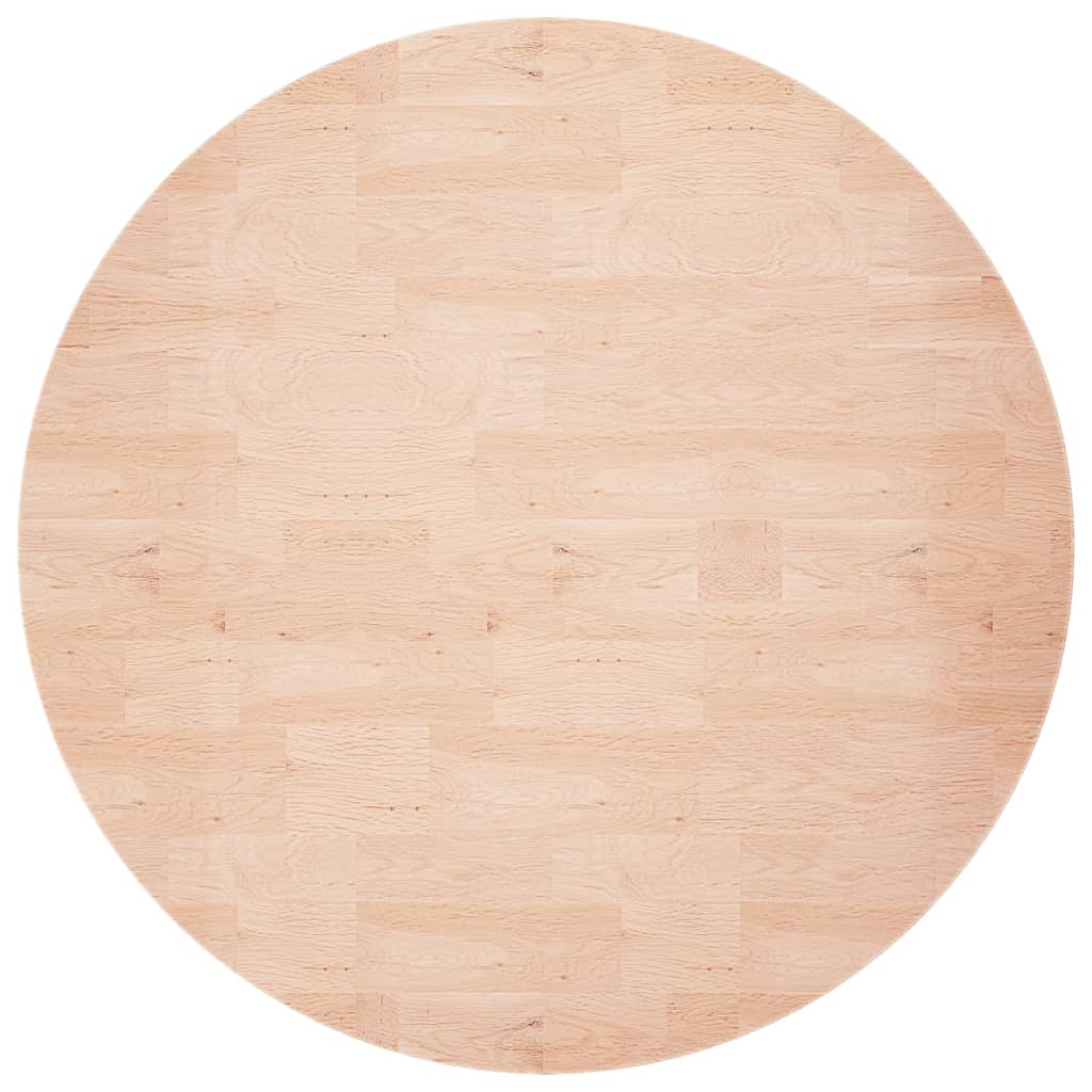 rund bordplade Ø60x1,5 cm ubehandlet massivt egetræ - Image 2