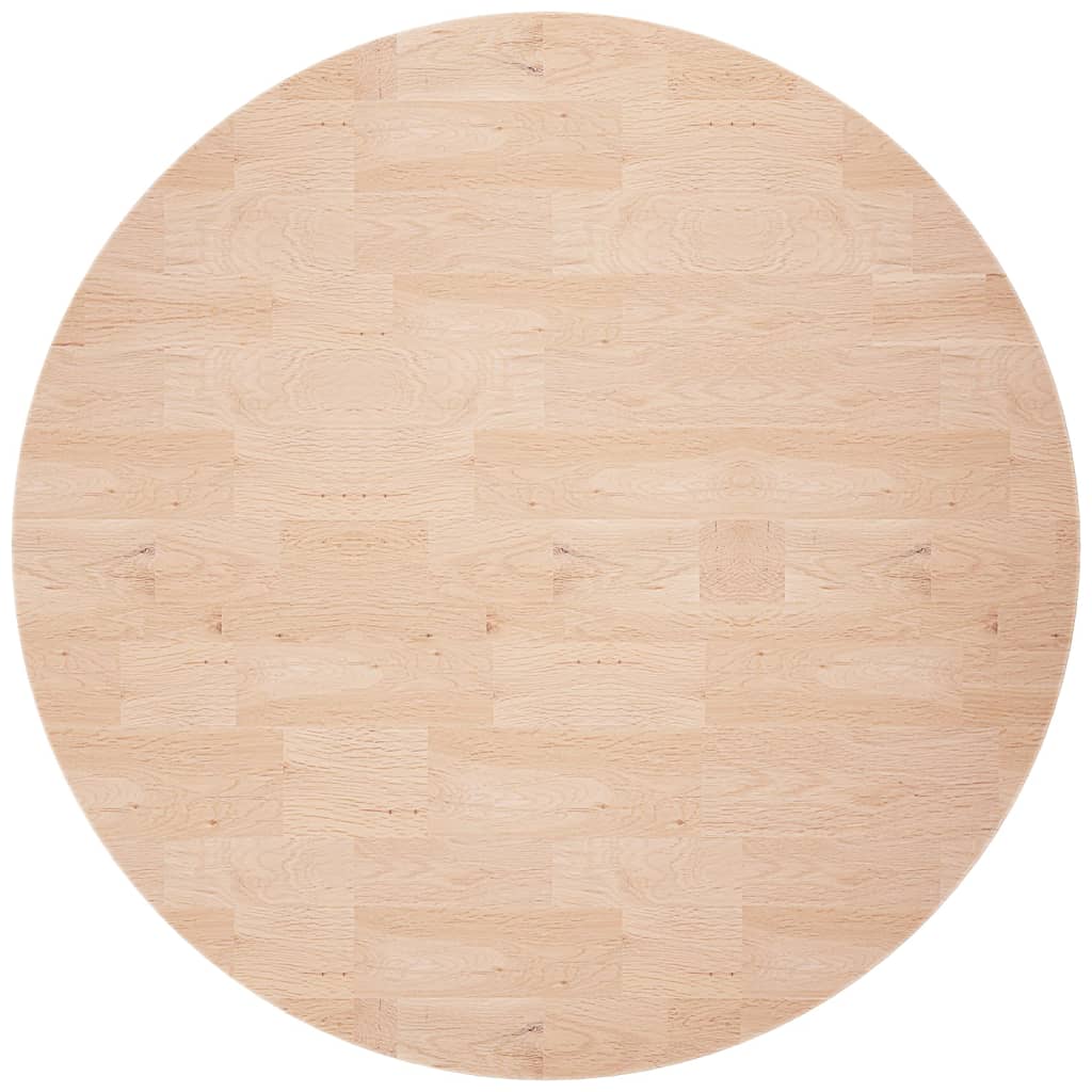 rund bordplade Ø70x4 cm ubehandlet massivt egetræ - Image 2