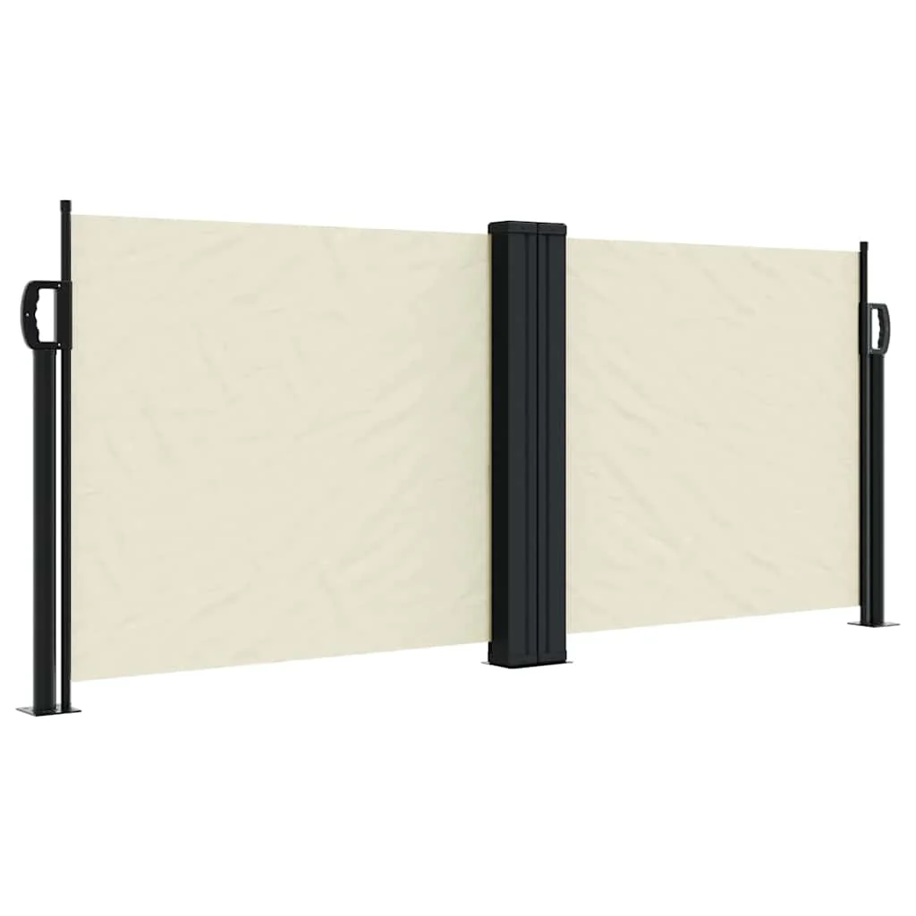 sammenrullelig sidemarkise 100 x 600 cm cremefarvet - Image 2