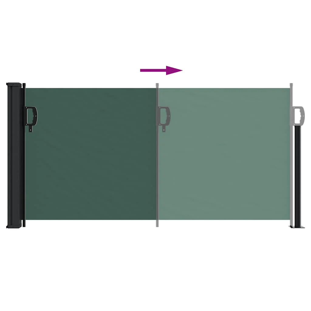 sammenrullelig sidemarkise 100x500 cm mørkegrøn - Image 5